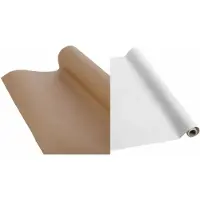 Benza Bruine en Witte kraft pakpapier cadeaupapier inpakpapier - 10 meter x 100 cm - 2 rollen