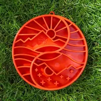 Sodapup Etray Sun and Moon - Slowfeeder Hond - Anti-Schrokbak - Mentale Stimulatie - Oranje