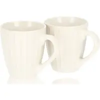Discountershop Koffiebekers set van 2 - Koffiemokken met oor & Aardewerk Espresso kopjes 370 ml - Luxe Theemokken & Koffietassen