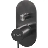 Qisani Flow inbouwthermostaat afbouwdeel gun metal