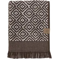Mette Ditmer Morocco handdoek 50x90 cm Chocolate-off-white