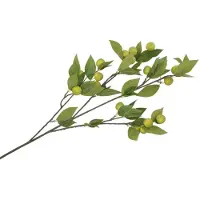 DK Design Kunstbloem fruit tak met appels - 90 cm - groen - Kunst zijdebloemen - Kunstbloemen