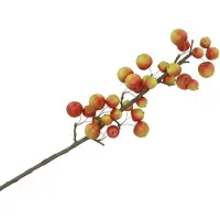 DK Design Kunstbloem fruit tak met appels - 66 cm - rood/groen - Kunst zijdebloemen - Kunstbloemen