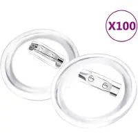 vidaXL Buttons met spelden 100 st 37 mm acryl