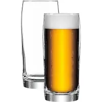 LAV Bierglazen - 2x - 380 ml/0,38L - stevig glas - Stijlvolle glazen - Handige basic glazen
