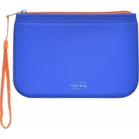 FolderSys Phat-Bag Toilettas / Etui A6 Blauw met rits en draaglus, 2 stuks