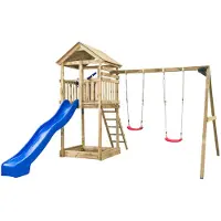 Intergard Houten speeltoestel houten schommel speeltoren Anna 400x320x420cm