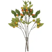 DK Design Kunstbloem fruit tak met appels - 3x - 76 cm - rood/groen - Kunst zijdebloemen