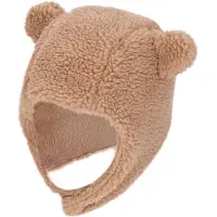 Sarlini - Baby muts winter - Teddy Wol - 6/12 M - Zand
