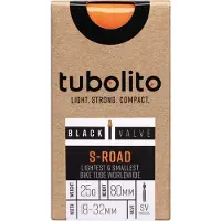 Tubolito S-Tubo-Road 700 mm Presta 80 mm Zwart/Oranje