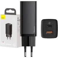 Baseus GaN2 Quick Charger 65W (1x USB QC4.0, 1x USB-C PD3.0)