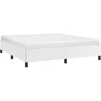 vidaXL Bedframe zonder matras, wit, 160x200 cm, kunstleer