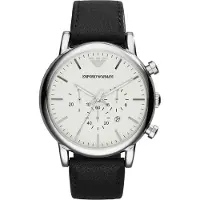 Giorgio Armani Analoog horloge 'AR1807' zwart / zilver / wit