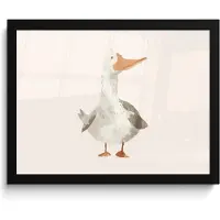 PosterMonkey Poster in lijst - Fotolijst 40x30 cm - Posters - Gans - Eend - Boerderij - Dieren - Posterlijst zwart - Kamer decoratie - Wanddecoratie kinderkamer - Muurdecoratie babykamer