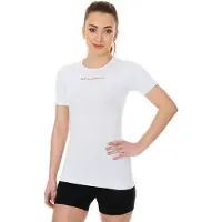 Brubeck | 3D Pro Dames Seamless - Sportshirt - Lichtgrijs/Wit -M