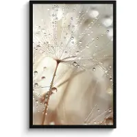 PosterMonkey Poster in lijst - Fotolijst 60x90 cm - Posters - Natuur - Bloemen - Druppels - Regen - Posterlijst zwart - Decoratie - Wanddecoratie woonkamer - Muurdecoratie slaapkamer