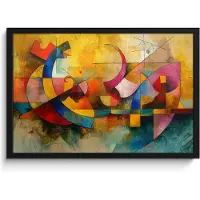 PosterMonkey Poster in lijst - Fotolijst 60x40 cm - Posters - Kunst - Abstract - Aesthetic - Kleurrijk - Art - Posterlijst zwart - Decoratie - Wanddecoratie woonkamer - Muurdecoratie slaapkamer