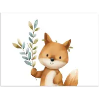 PosterMonkey Poster 40x30 cm - Vos - Dier - Bosdieren - Posters - Kamer decoratie accessoires - Wanddecoratie kinderkamer - Muurdecoratie babykamer