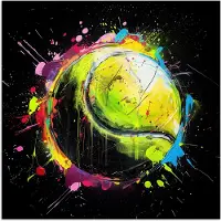 PosterMonkey Poster 100x100 cm - Graffiti - Sport - Tennis - Padel - Bal - Posters - Wanddecoratie tienerkamer - Kamer decoratie voor tieners - Tiener jeugdkamer accessoires