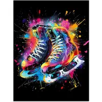 PosterMonkey Poster 90x120 cm - Graffiti - Sport - Schaatsen - Verf - Posters - Wanddecoratie tienerkamer - Kamer decoratie voor tieners - Tiener jeugdkamer accessoires
