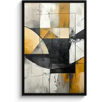 PosterMonkey Poster in lijst - Fotolijst 60x90 cm - Posters - Abstract - Kunst - Geometrisch - Aesthetic - Posterlijst zwart - Decoratie - Wanddecoratie woonkamer - Muurdecoratie slaapkamer