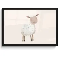 PosterMonkey Poster in lijst - Fotolijst 60x40 cm - Posters - Schaap - Boerderij dier - Dieren - Posterlijst zwart - Kamer decoratie - Wanddecoratie kinderkamer - Muurdecoratie babykamer