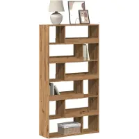 vidaXL Boekenkast 100x33x187,5 cm bewerkt hout artisanaal eikenkleurig