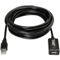 Aisens A101-0020, 15 meter, USB A, USB A, USB 2.0, zwart