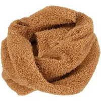 Sarlini - Colsjaal dames - Teddy Wol - Camel - One Size