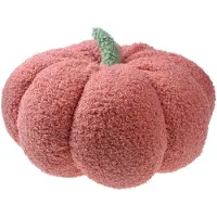 Clayre & Eef Sierkussen Pompoen Ø 28x18 cm Roze Stof Rood