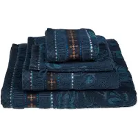Pip studio Washandje Jasmin Jacquard Dark Blue (Set van 3)