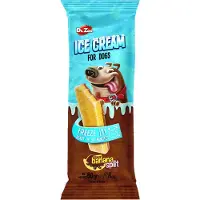 Dr. Zoo hondenijsje banana split 6 st x 50 gr = 300 gr - klaar in 30 minuutjes diepvries - ideale afkoeling voor uw viervoeter. makkelijk mee te nemen op reis.