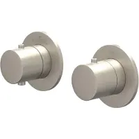 Ivy Aia Afbouwdeel bond inbouwthermostaat symmetry 2-weg stop-omstel met rond rozet geborsteld nickel pvd