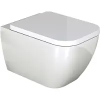 Luca Varess Cordaro hangtoilet Glanzend Wit randloos