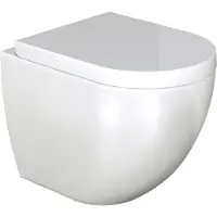 Luca Varess Livello verhoogd hangtoilet glanzend wit randloos