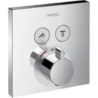 Hansgrohe Shower Select - Thermostaat mengkraan met stopkraan voor 2 functies, chroom 15763000