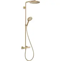 Hansgrohe Doucheset raindance select s 240 1jet powderrain met thermostaat geborsteld brushed bronze