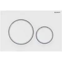 Geberit Sigma20 bedieningsplaat - 2-toets spoeling - rond - mat wit