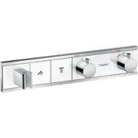 Hansgrohe RainSelect afbouwdeel voor inbouw douchekraan thermostatisch voor 2 functies met handdouchehouder 45.6x90cm wit/chroom 15355400