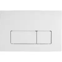 Geberit Delta50 bedieningsplaat - 2-toets spoeling - rechthoekige knoppen - dualflush - alpien wit