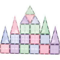 Cleverclixx Magnetische bouwstenen Pastel, 45-delig,