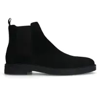 Manfield Zwarte suède chelsea boots | Maat 47