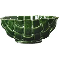 Ferm Living Plait kom Ø24 cm Emerald green