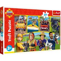 Trefl Puzzel brandweerman Sam: Sam en vrienden maxi 24 Delen 1 St