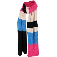 Sarlini - Sjaal dames - Fashion Stripes - One Size - Fuchsia