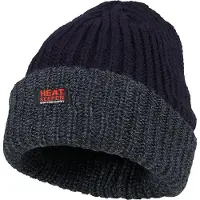 Heatkeeper - Thermo muts heren - One Size - Marine Blauw - 4-Stuks - Warme heren muts