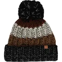Sarlini - Skiset heren - Muts & Colsjaal - Fashion Stripes - Multi Camel - One Size