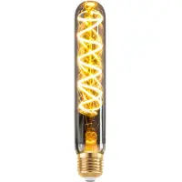 LumenXL E27 dimbare buislamp smoke met spiraal en spiegeleffect 18,5 cm, 4W, 1700K