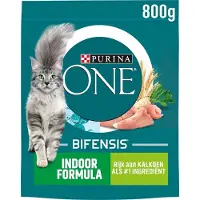 Purina One 3x Indoor - Kattenvoer - Kalkoen & Volkoren Granen - 800g