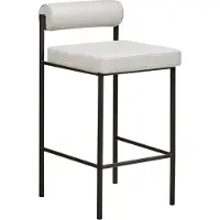 Beliani AMAYA - Barkruk set van 2 - Lichtgrijs - Polyester